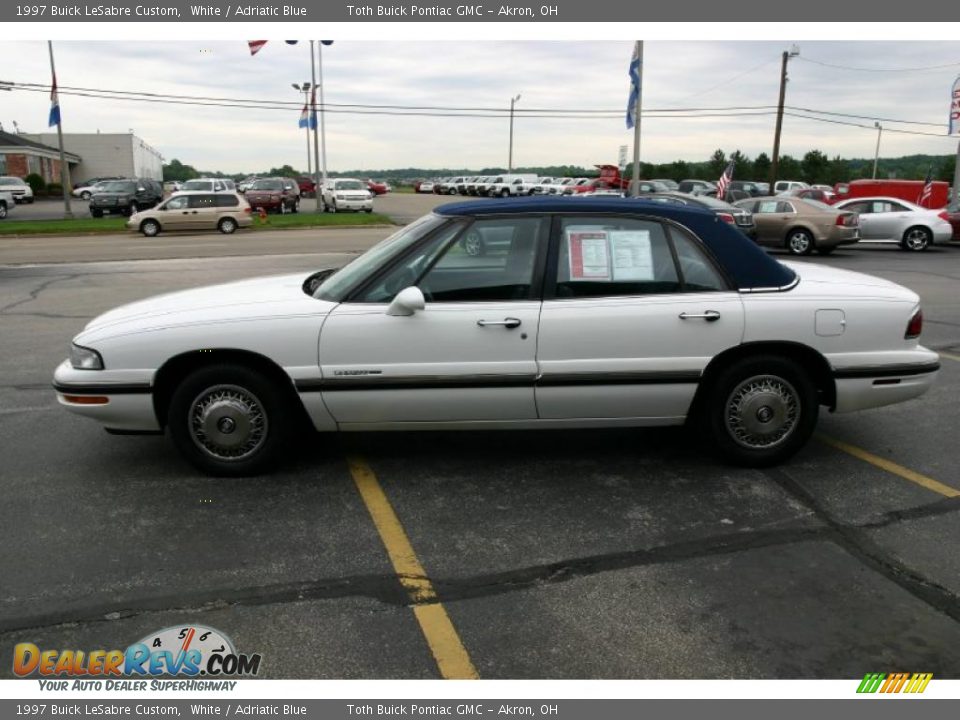 1997 Buick LeSabre Custom White / Adriatic Blue Photo #5