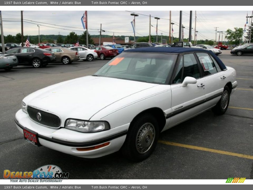 1997 Buick LeSabre Custom White / Adriatic Blue Photo #6