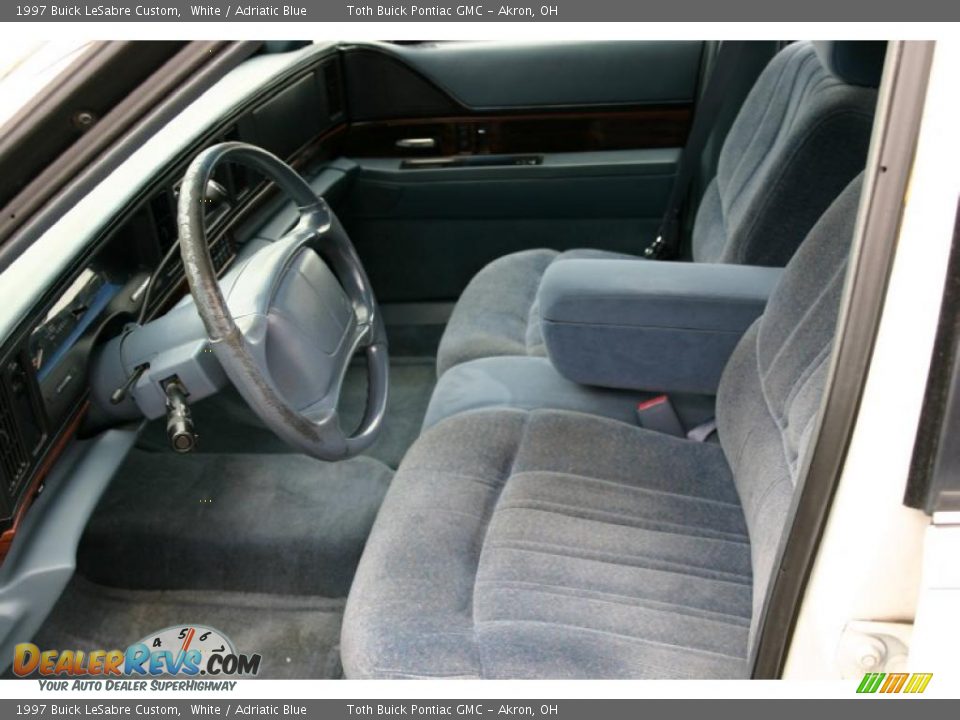 1997 Buick LeSabre Custom White / Adriatic Blue Photo #7