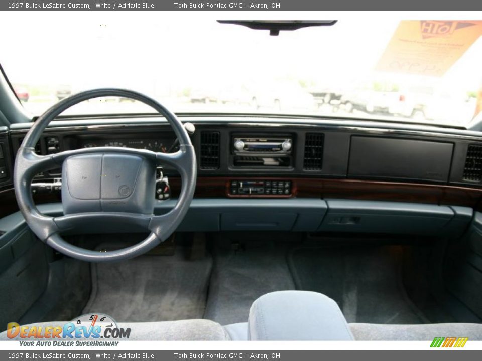 1997 Buick LeSabre Custom White / Adriatic Blue Photo #9