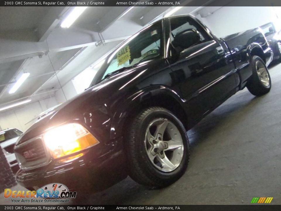 2003 GMC Sonoma SL Regular Cab Onyx Black / Graphite Photo #1