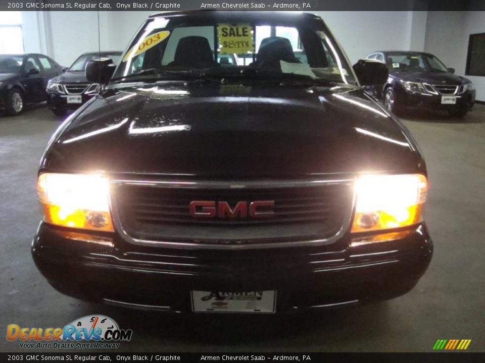 2003 GMC Sonoma SL Regular Cab Onyx Black / Graphite Photo #3
