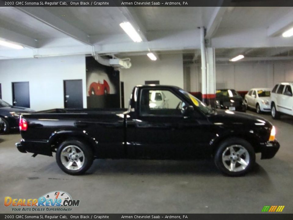 2003 GMC Sonoma SL Regular Cab Onyx Black / Graphite Photo #6