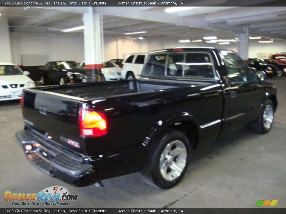 2003 GMC Sonoma SL Regular Cab Onyx Black / Graphite Photo #7