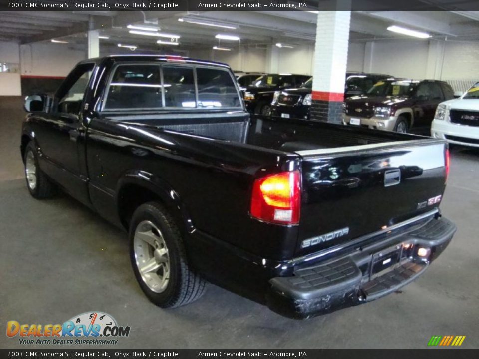 2003 GMC Sonoma SL Regular Cab Onyx Black / Graphite Photo #9