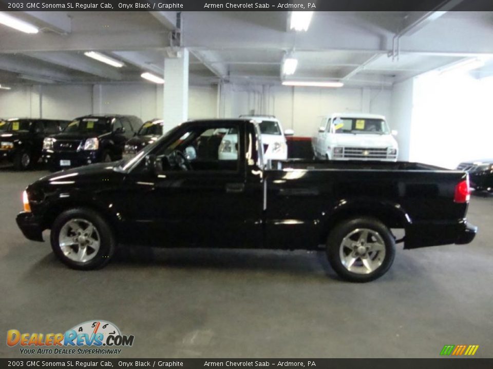 2003 GMC Sonoma SL Regular Cab Onyx Black / Graphite Photo #10