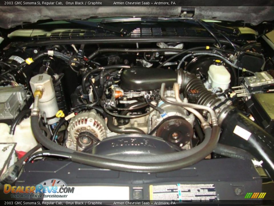 2003 GMC Sonoma SL Regular Cab Onyx Black / Graphite Photo #18