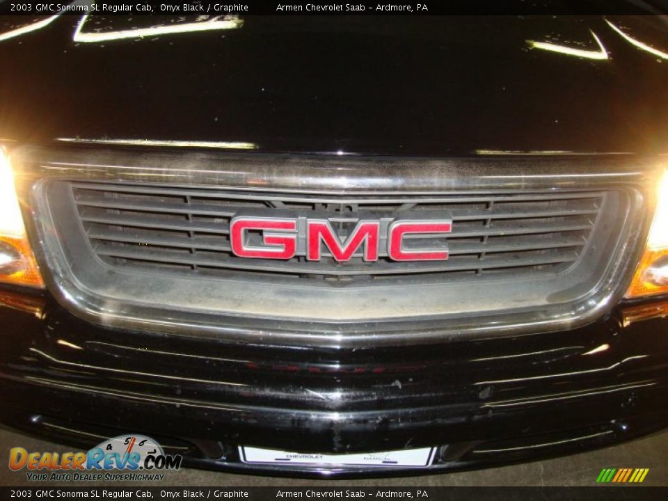 2003 GMC Sonoma SL Regular Cab Onyx Black / Graphite Photo #19