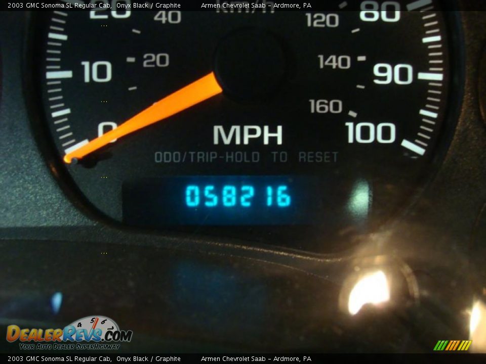 2003 GMC Sonoma SL Regular Cab Onyx Black / Graphite Photo #25