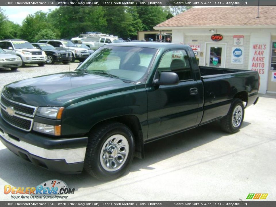 2006 Chevrolet Silverado 1500 Work Truck Regular Cab Dark Green Metallic / Dark Charcoal Photo #2