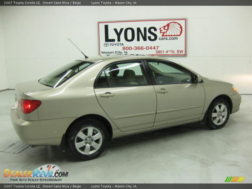 2007 Toyota Corolla LE Desert Sand Mica / Beige Photo #18