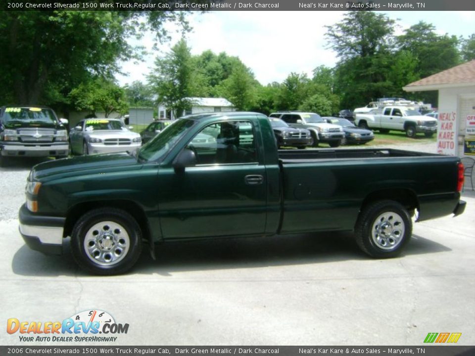2006 Chevrolet Silverado 1500 Work Truck Regular Cab Dark Green Metallic / Dark Charcoal Photo #3