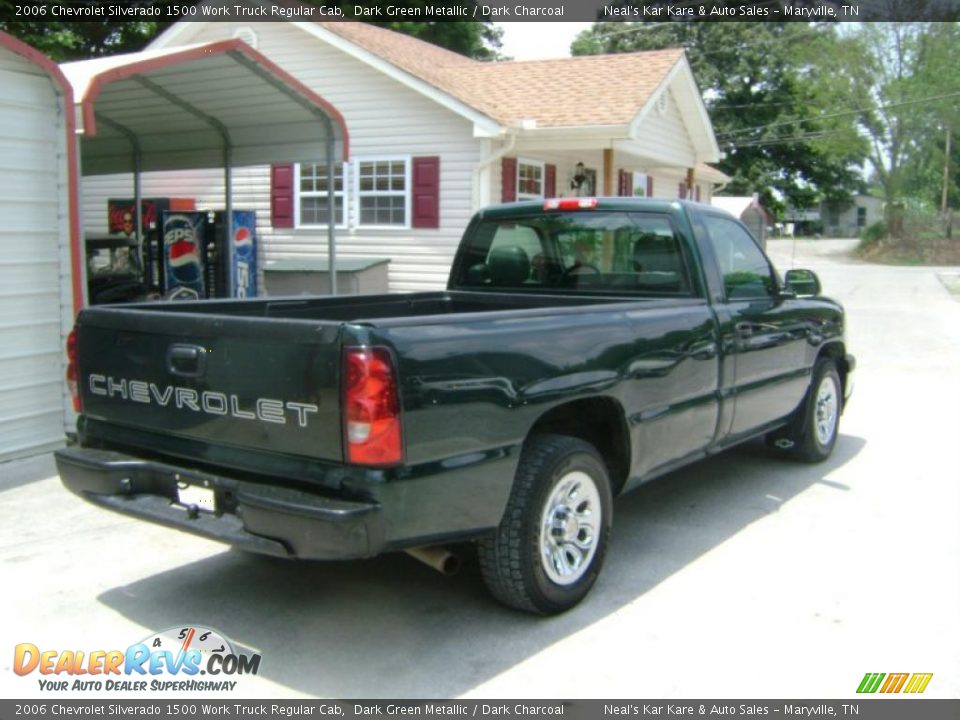 2006 Chevrolet Silverado 1500 Work Truck Regular Cab Dark Green Metallic / Dark Charcoal Photo #6