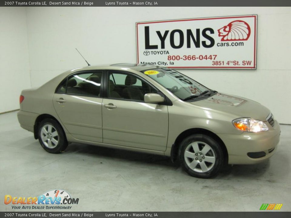 2007 Toyota Corolla LE Desert Sand Mica / Beige Photo #20