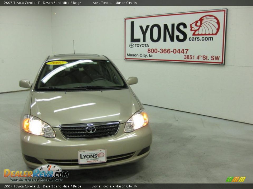2007 Toyota Corolla LE Desert Sand Mica / Beige Photo #21