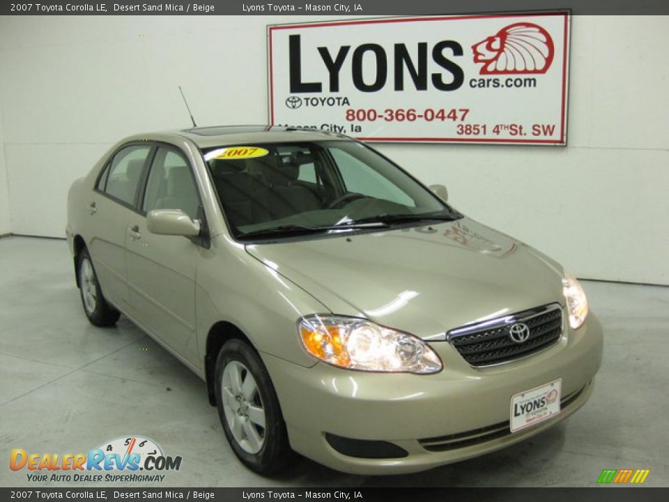 2007 Toyota Corolla LE Desert Sand Mica / Beige Photo #22