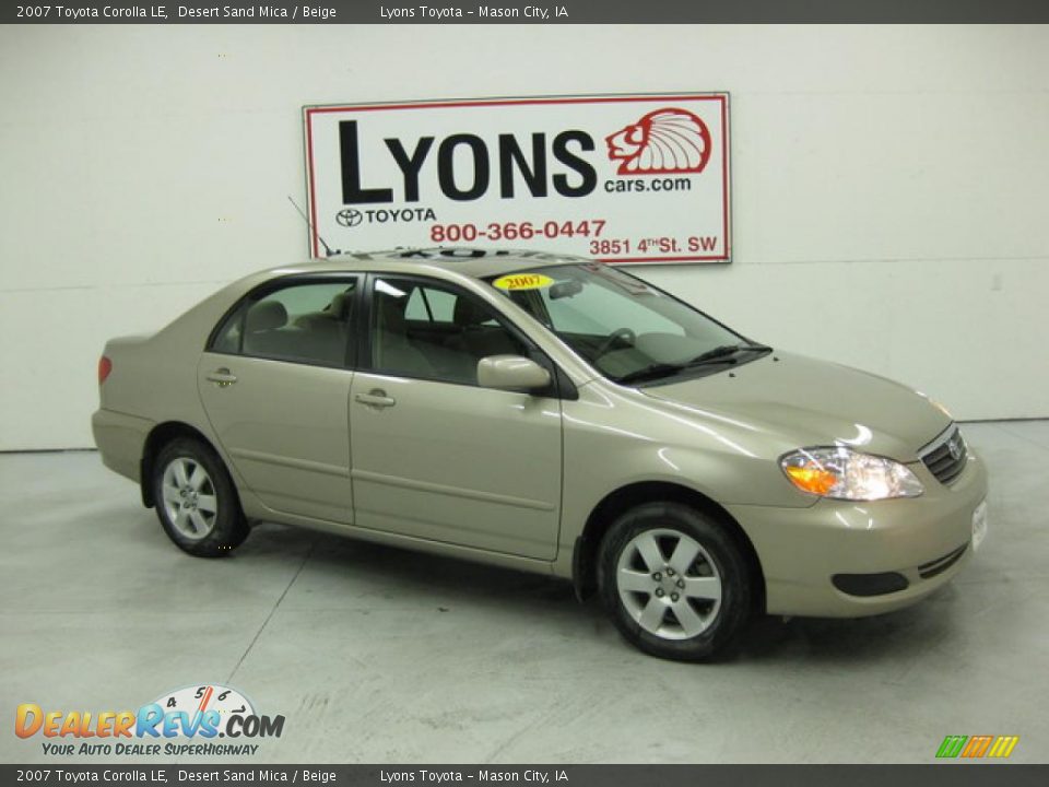 2007 Toyota Corolla LE Desert Sand Mica / Beige Photo #23