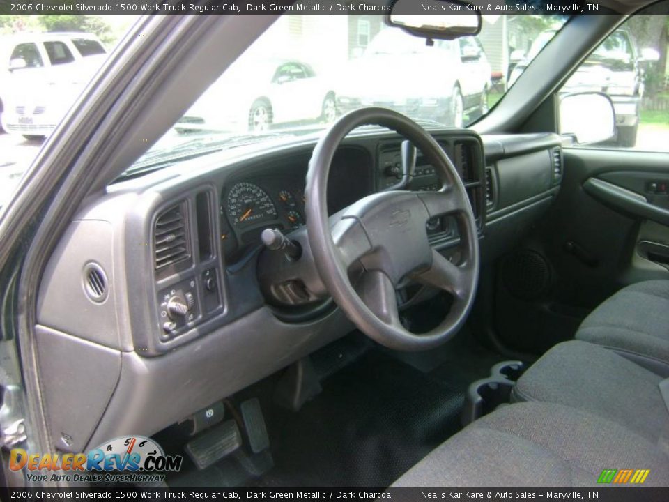 2006 Chevrolet Silverado 1500 Work Truck Regular Cab Dark Green Metallic / Dark Charcoal Photo #11