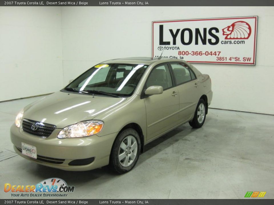 2007 Toyota Corolla LE Desert Sand Mica / Beige Photo #24