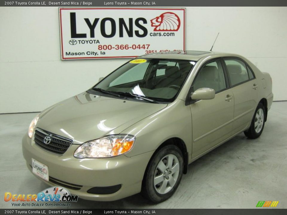 2007 Toyota Corolla LE Desert Sand Mica / Beige Photo #26