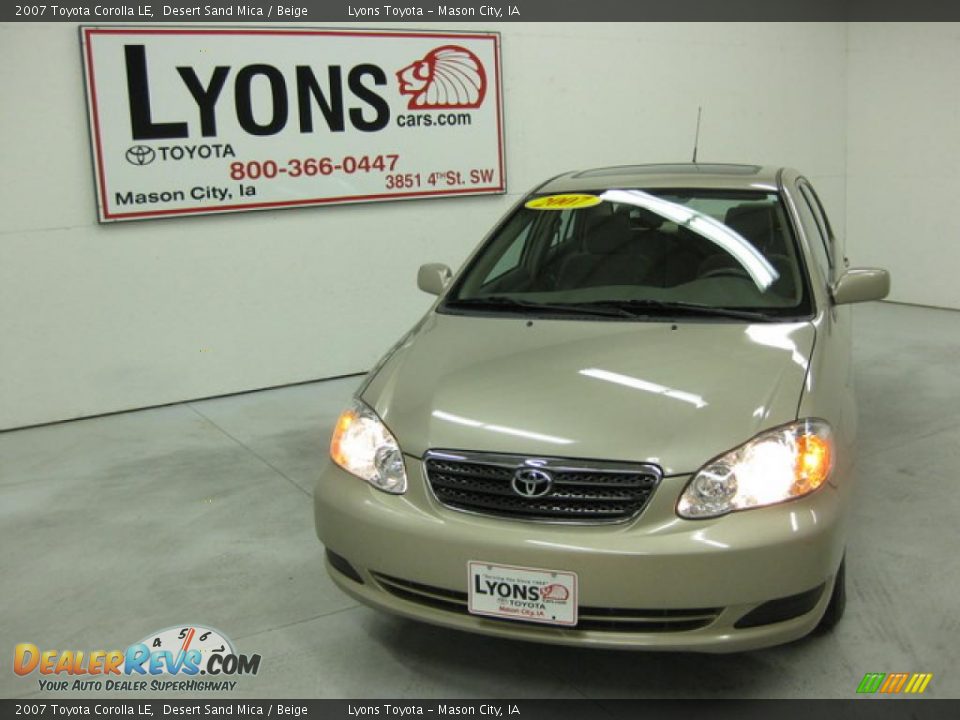 2007 Toyota Corolla LE Desert Sand Mica / Beige Photo #27