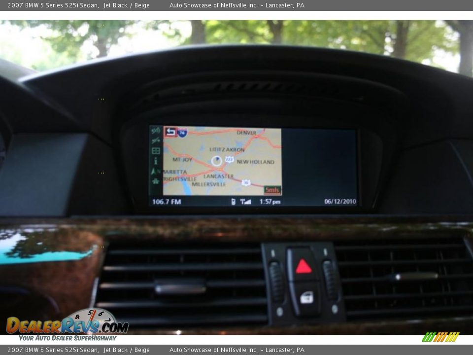 2007 BMW 5 Series 525i Sedan Jet Black / Beige Photo #12