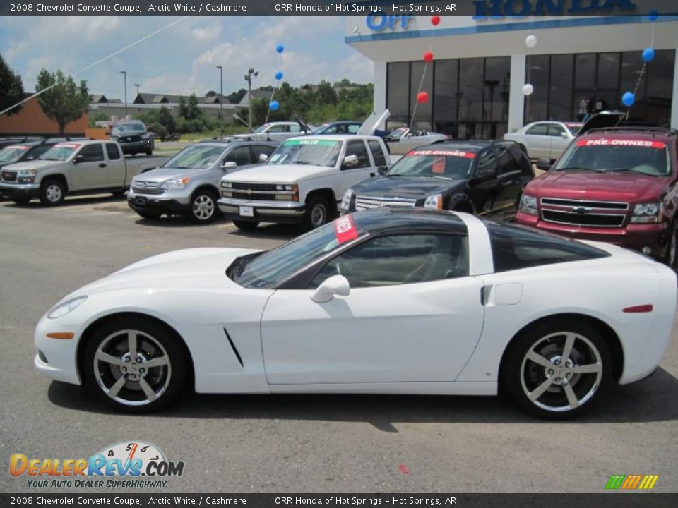 2008 Chevrolet Corvette Coupe Arctic White / Cashmere Photo #2