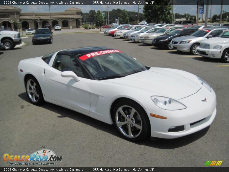 2008 Chevrolet Corvette Coupe Arctic White / Cashmere Photo #7