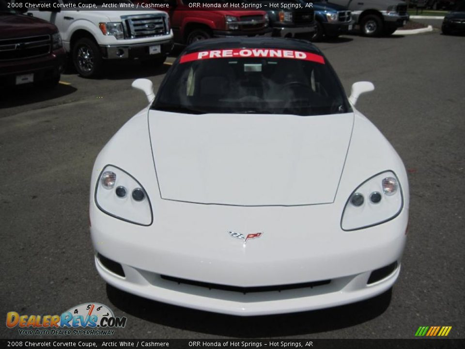 2008 Chevrolet Corvette Coupe Arctic White / Cashmere Photo #8