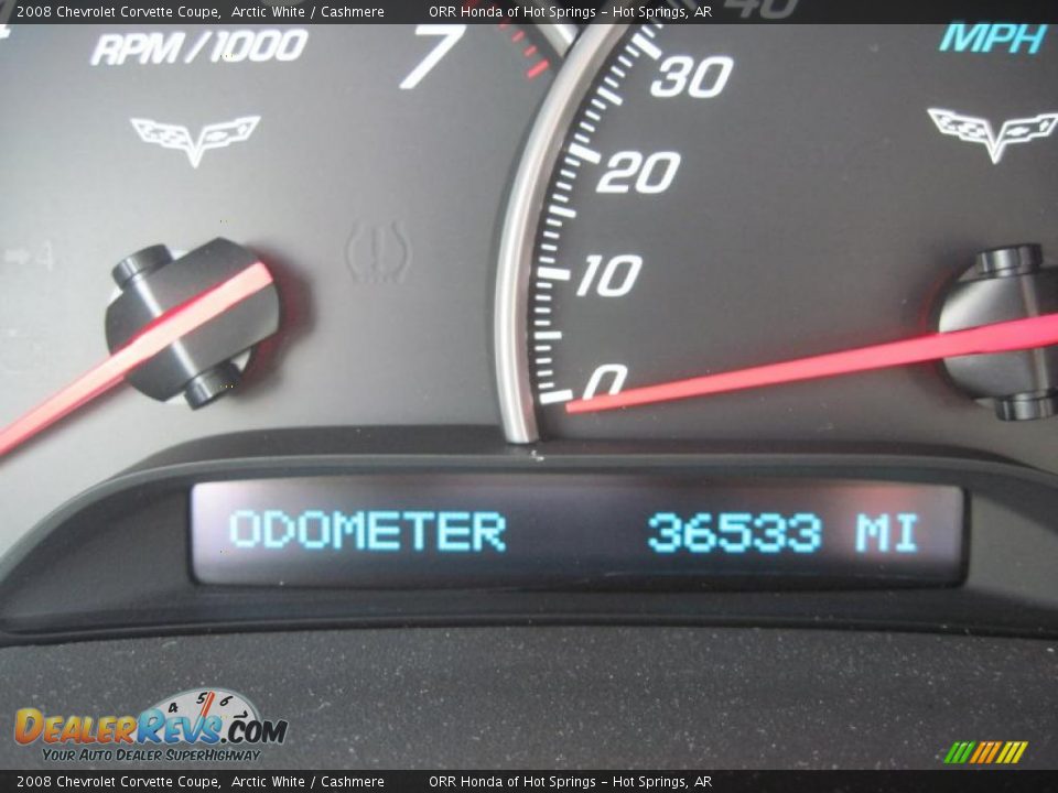 2008 Chevrolet Corvette Coupe Arctic White / Cashmere Photo #21