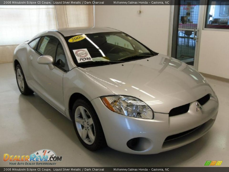 2008 Mitsubishi Eclipse GS Coupe Liquid Silver Metallic / Dark Charcoal Photo #5