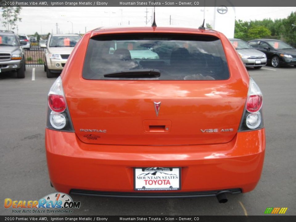 2010 Pontiac Vibe AWD Ignition Orange Metallic / Ebony Photo #3