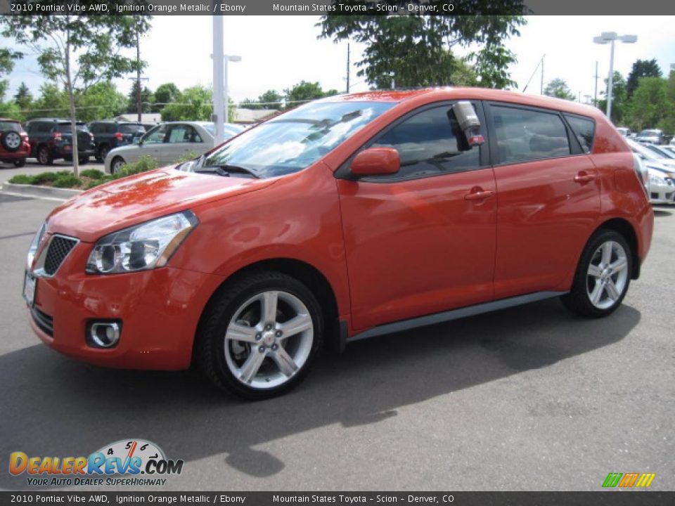 2010 Pontiac Vibe AWD Ignition Orange Metallic / Ebony Photo #5