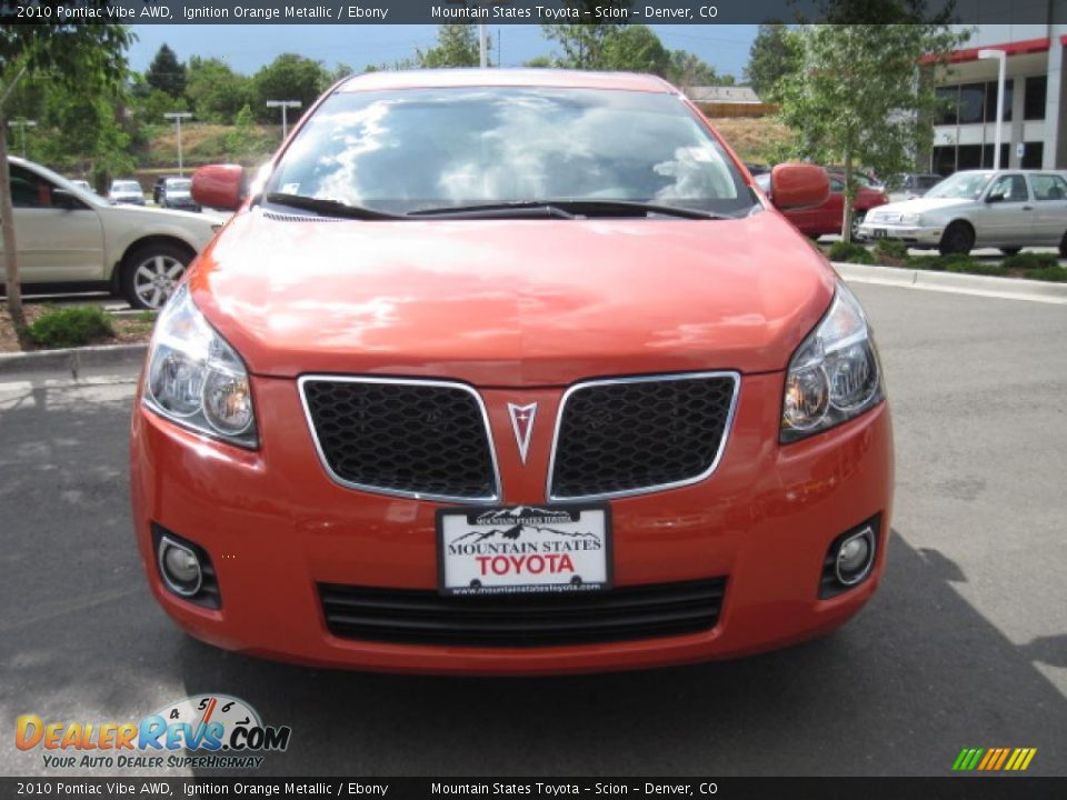 2010 Pontiac Vibe AWD Ignition Orange Metallic / Ebony Photo #6
