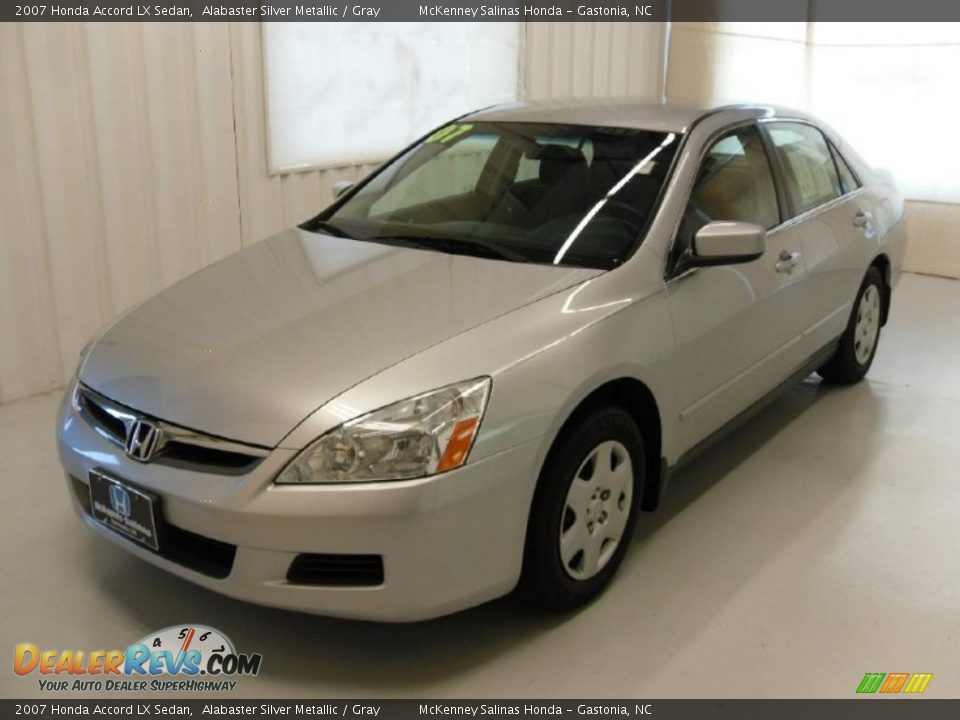 2007 Honda Accord LX Sedan Alabaster Silver Metallic / Gray Photo #1