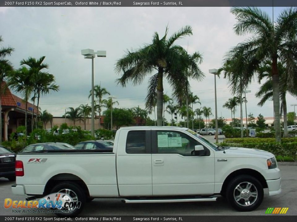 2007 Ford F150 FX2 Sport SuperCab Oxford White / Black/Red Photo #5