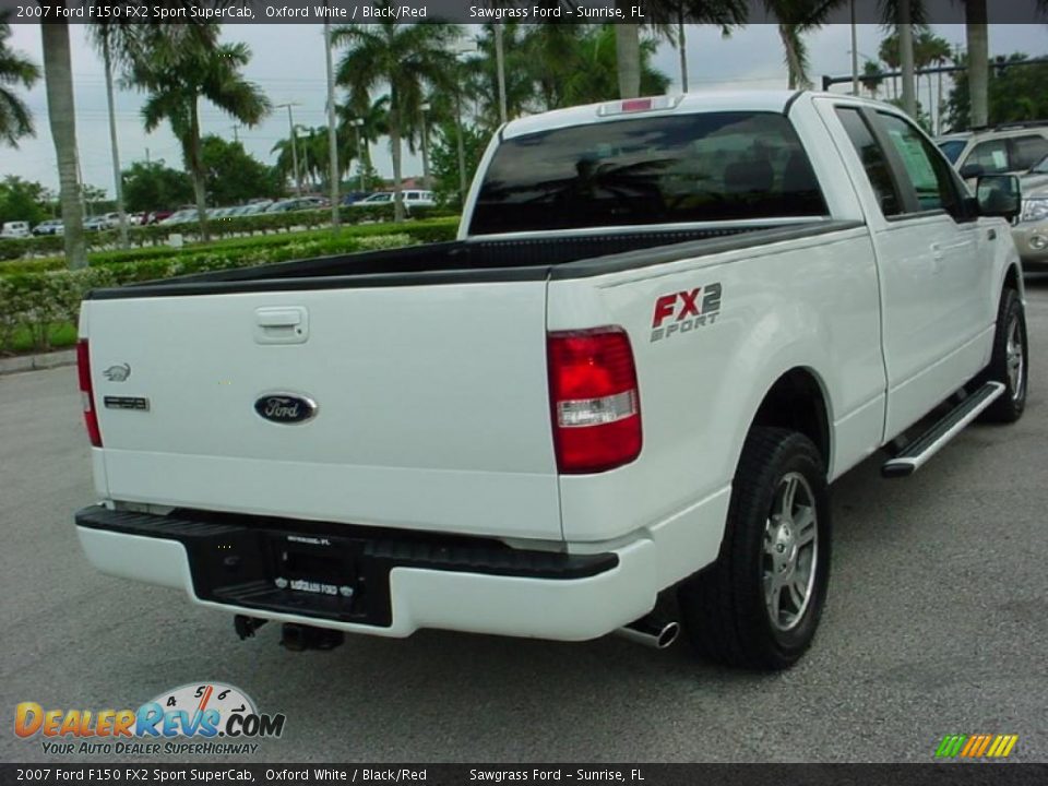 2007 Ford F150 FX2 Sport SuperCab Oxford White / Black/Red Photo #6