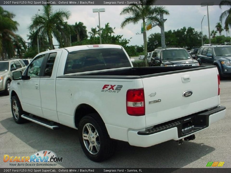 2007 Ford F150 FX2 Sport SuperCab Oxford White / Black/Red Photo #10