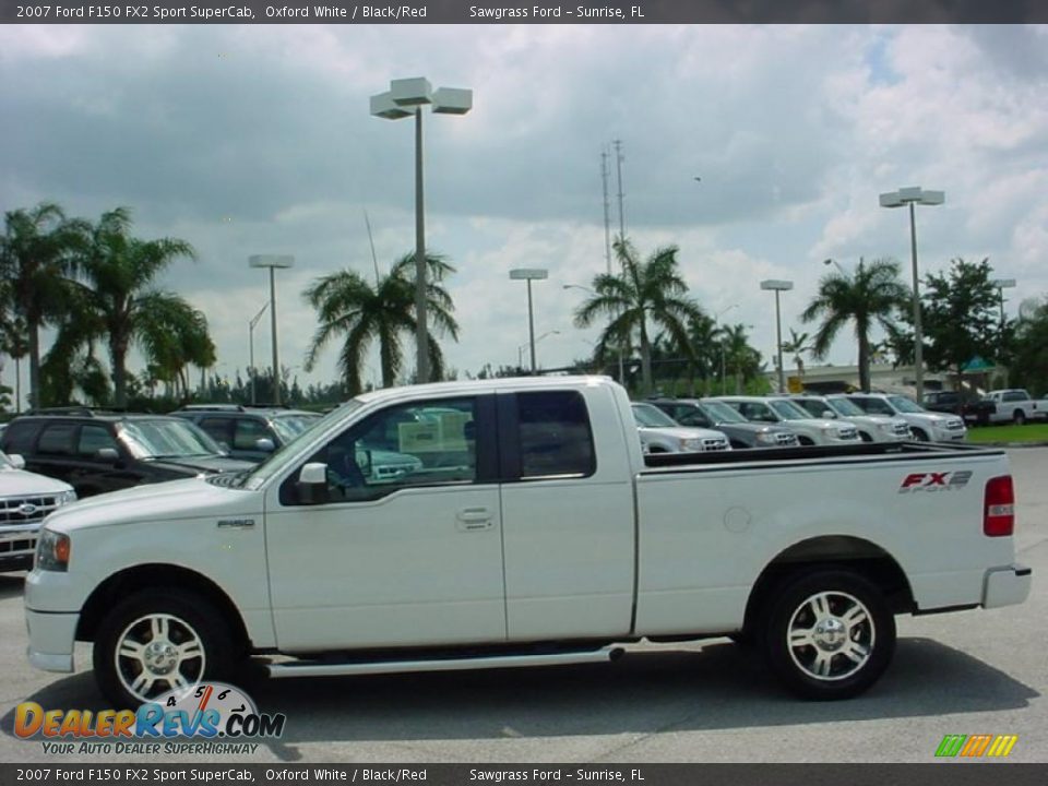 2007 Ford F150 FX2 Sport SuperCab Oxford White / Black/Red Photo #13