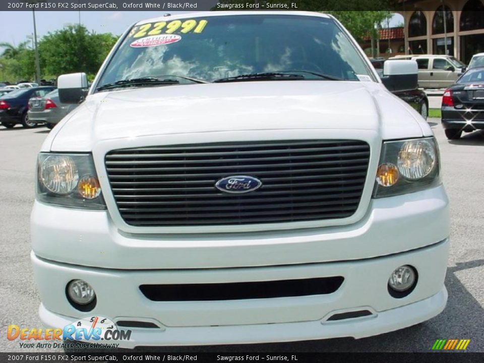 2007 Ford F150 FX2 Sport SuperCab Oxford White / Black/Red Photo #15