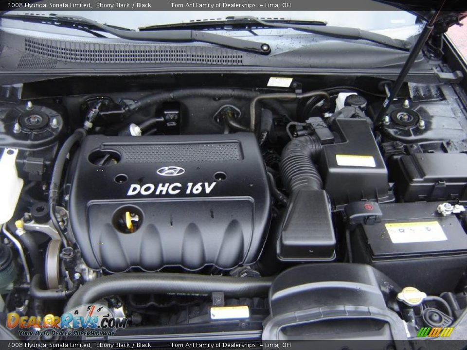 2008 Hyundai Sonata Limited Ebony Black / Black Photo #14