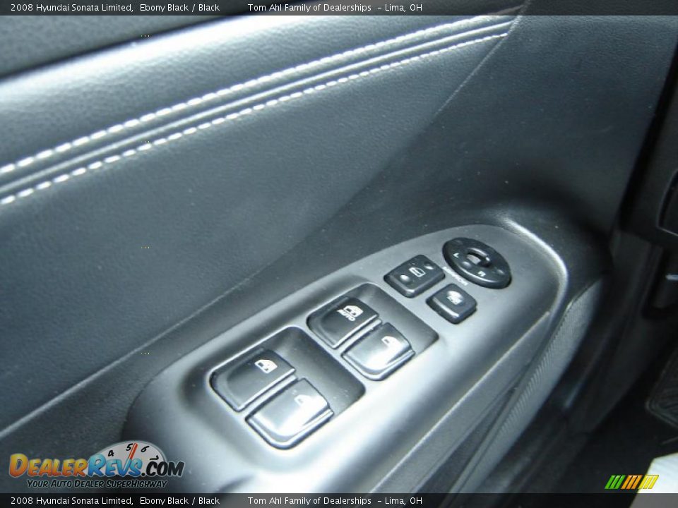 2008 Hyundai Sonata Limited Ebony Black / Black Photo #17