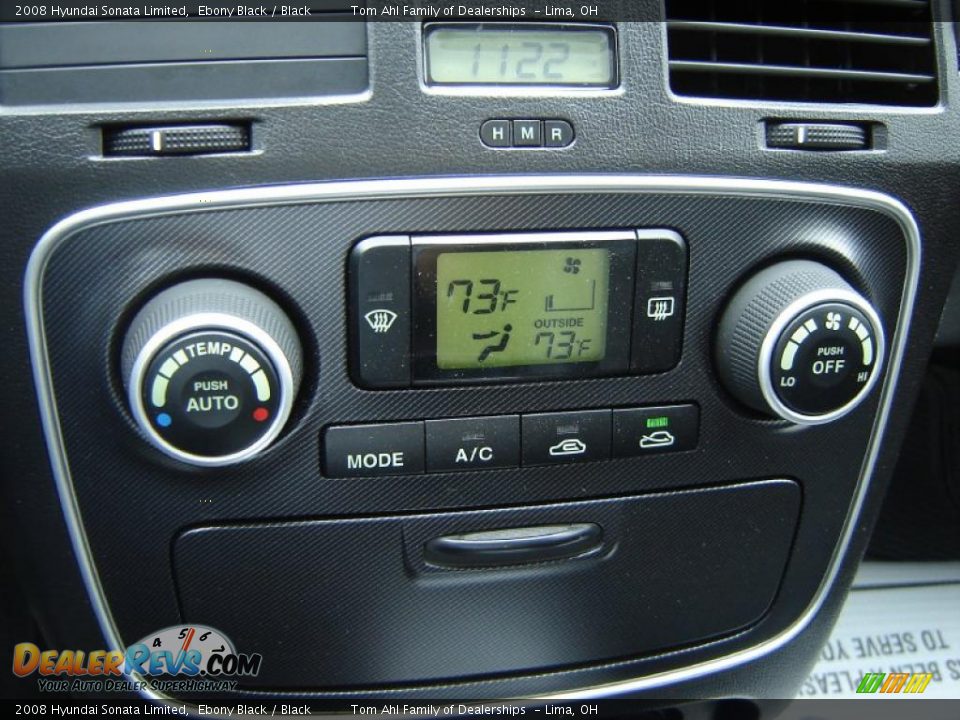 2008 Hyundai Sonata Limited Ebony Black / Black Photo #18