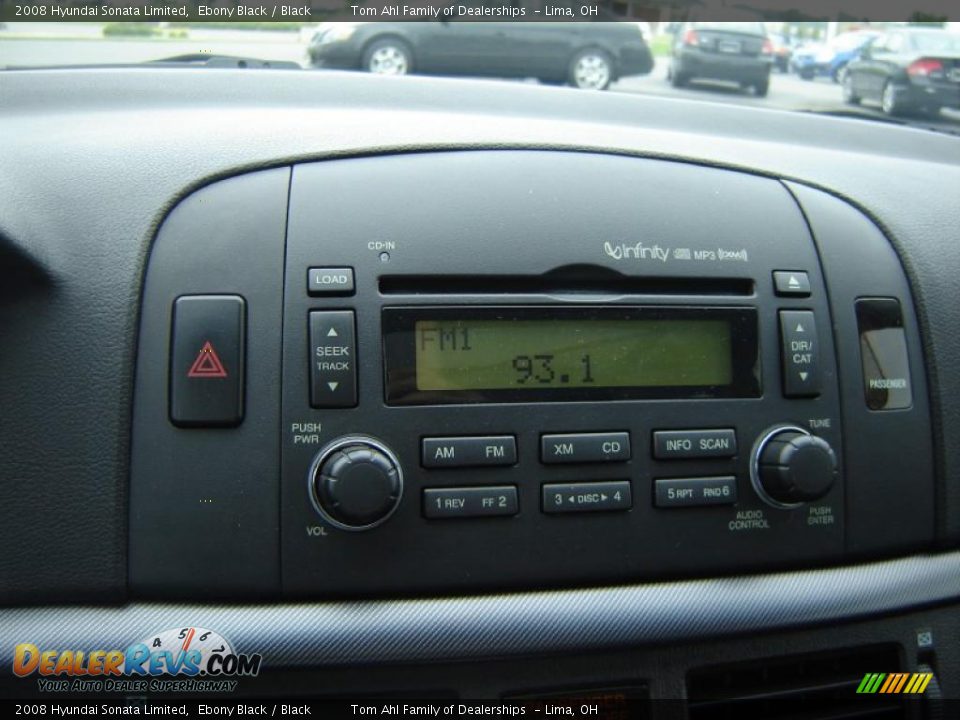 2008 Hyundai Sonata Limited Ebony Black / Black Photo #19