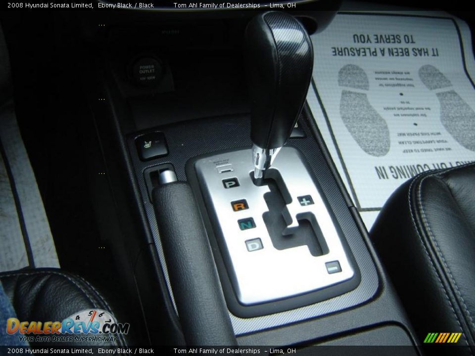 2008 Hyundai Sonata Limited Ebony Black / Black Photo #20