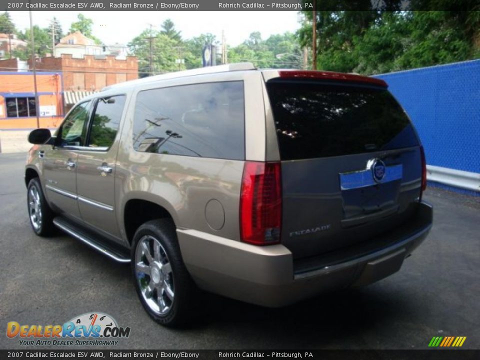 2007 Cadillac Escalade ESV AWD Radiant Bronze / Ebony/Ebony Photo #3