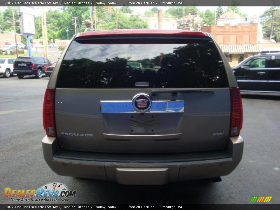 2007 Cadillac Escalade ESV AWD Radiant Bronze / Ebony/Ebony Photo #4