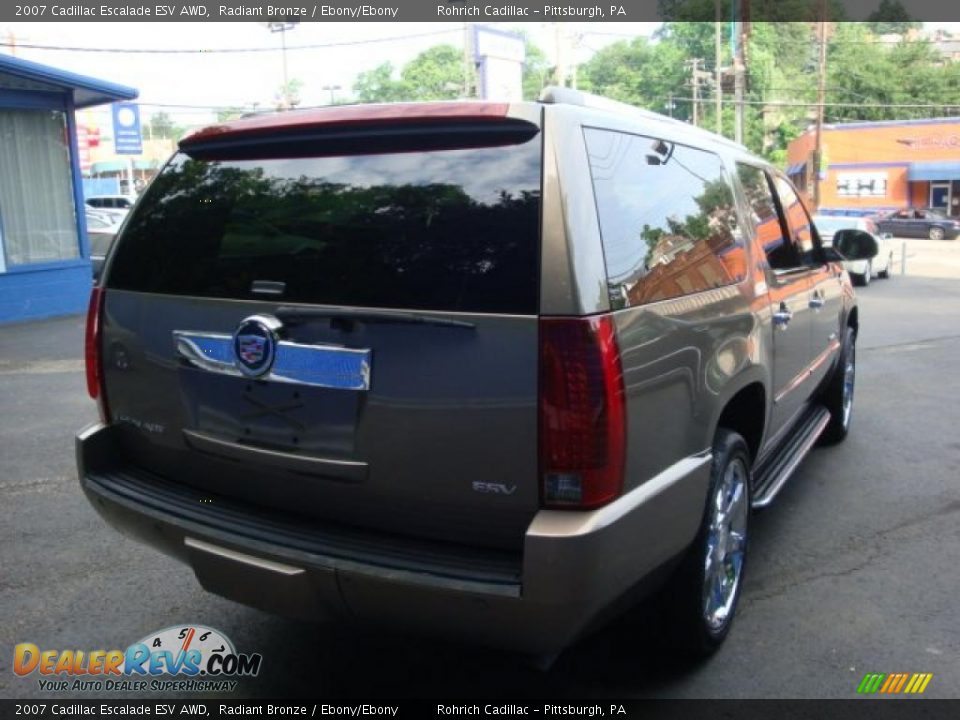 2007 Cadillac Escalade ESV AWD Radiant Bronze / Ebony/Ebony Photo #5