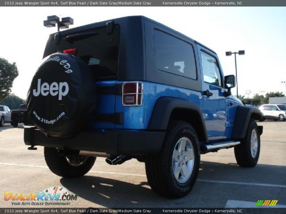 2010 Jeep Wrangler Sport 4x4 Surf Blue Pearl / Dark Slate Gray/Medium Slate Gray Photo #3