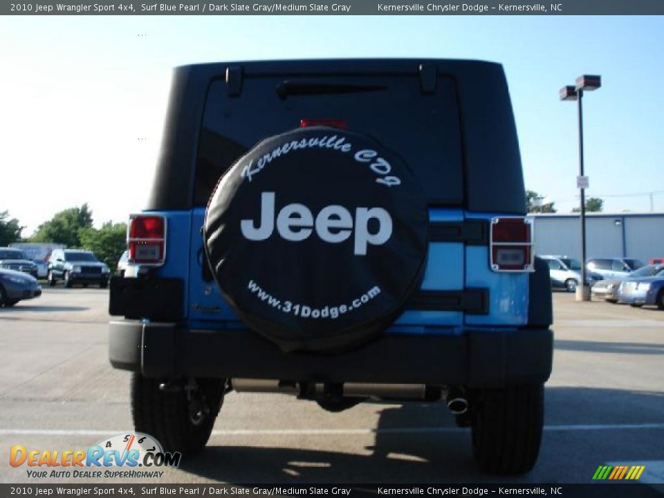 2010 Jeep Wrangler Sport 4x4 Surf Blue Pearl / Dark Slate Gray/Medium Slate Gray Photo #4